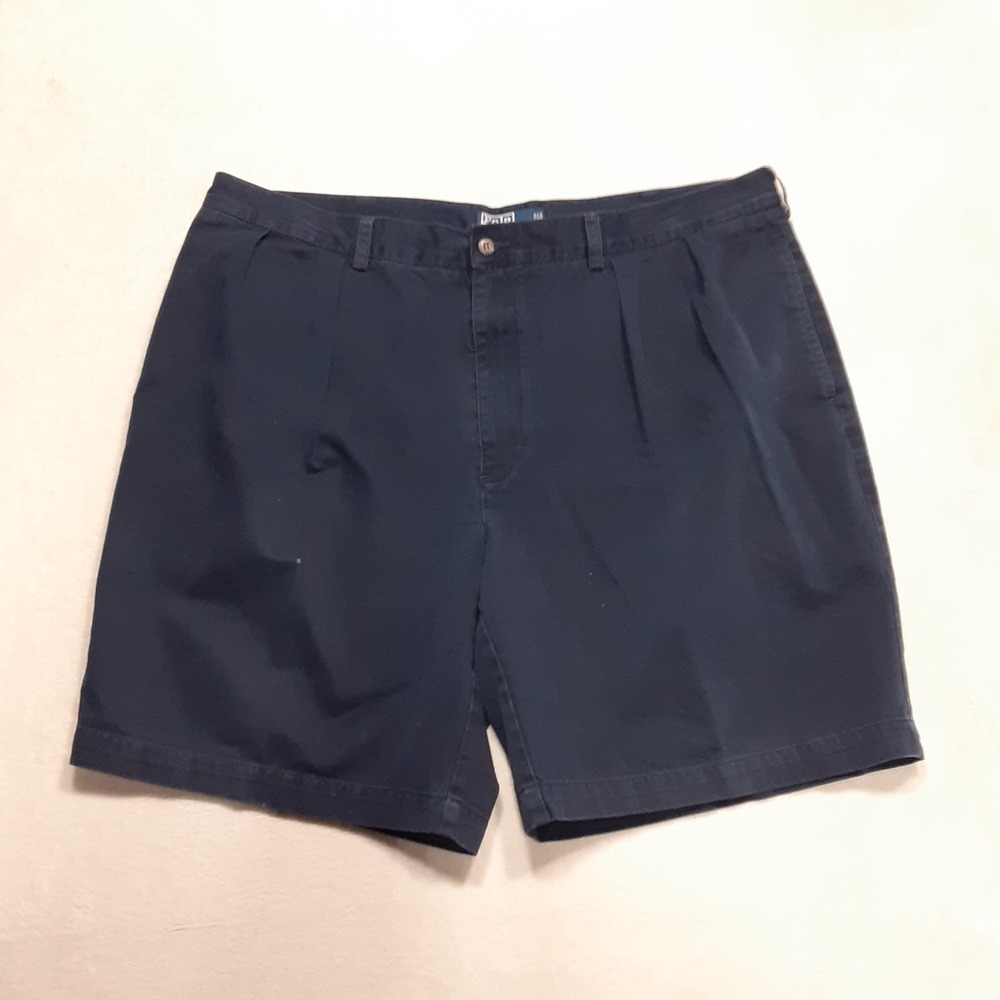 Vintage Polo Ralph Lauren Mens Tyler Shorts 42 Blue Pleated Chino 8" Inseam